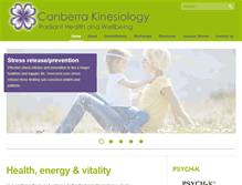 Tablet Screenshot of canberrakinesiology.com.au